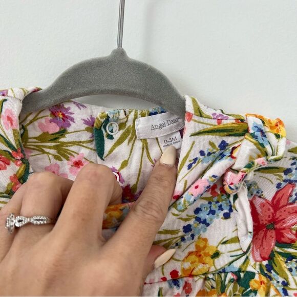 Angel Dear One piece outfit 0-3m floral fall long sleeve bamboo soft - Picture 2 of 3